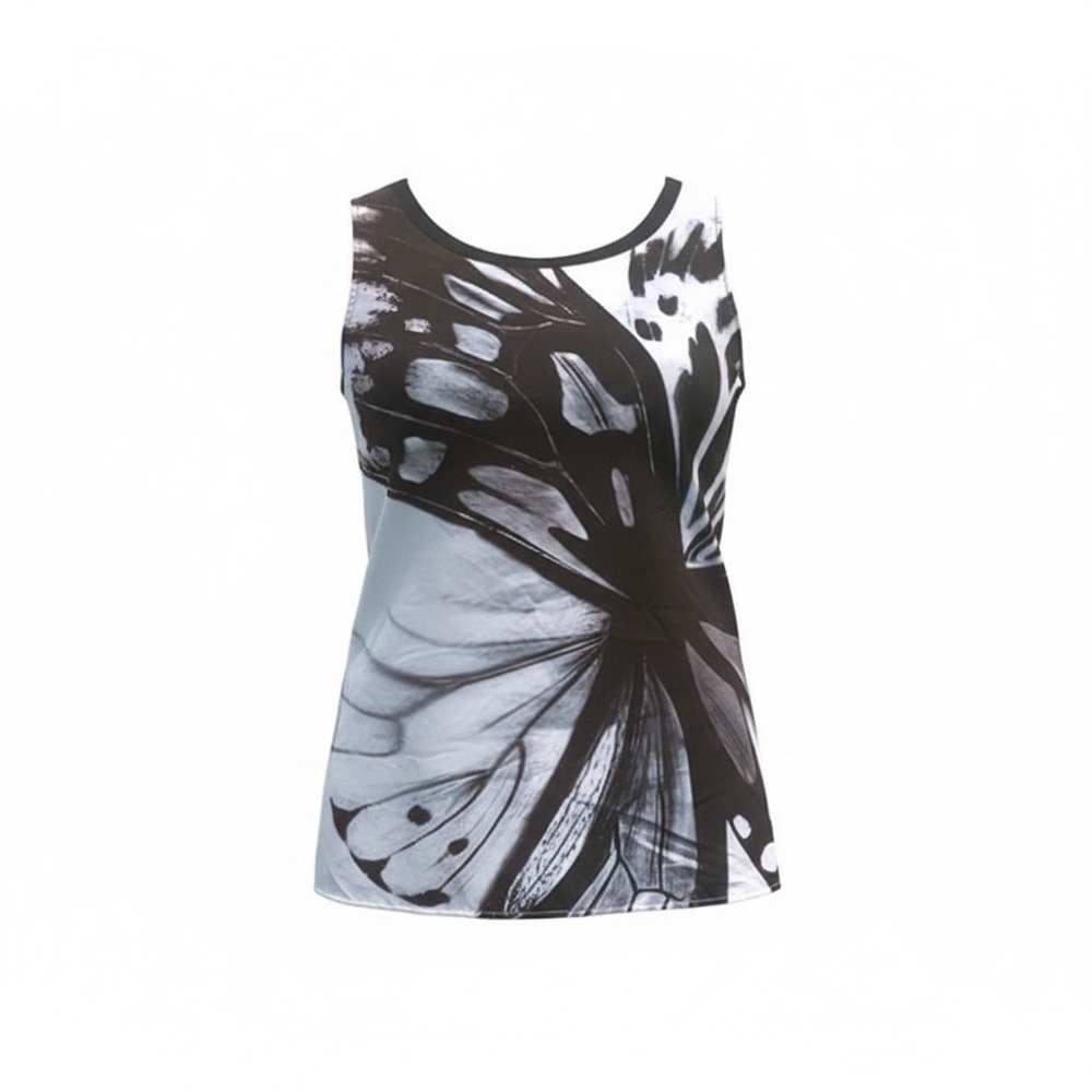 Apt. 9 Black & White Butterfly-Print Tank Top